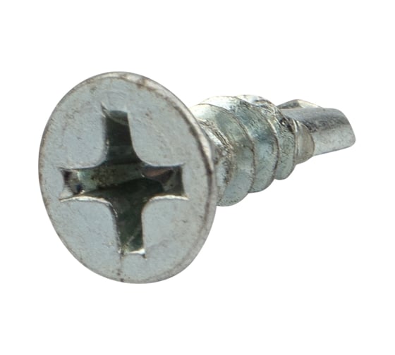 Оконный саморез KRANZ сверло, 3,9x13, белый цинк, 25 000 шт. 1504-3913-1