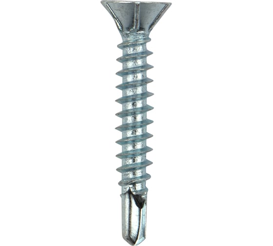 Оконный саморез KRANZ сверло, 3,9x25, белый цинк, 12000 шт. 1504-3925-1