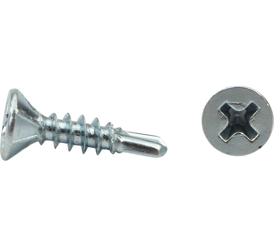 Оконный саморез KRANZ сверло, 3,9x16, белый цинк, 20000 шт. 1504-3916-1