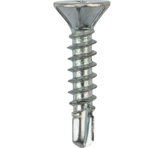 Оконный саморез KRANZ сверло, 3,9x19, белый цинк, 18000 шт. 1504-3919-1