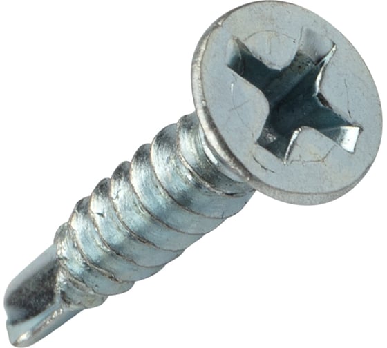 Оконный саморез KRANZ сверло, 3,9x19, белый цинк, 18000 шт. 1504-3919-1
