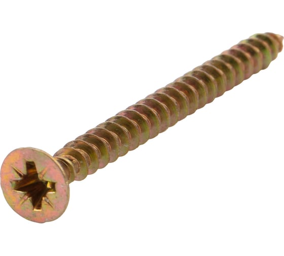 Универсальный саморез KRANZ 4,5x50, желтый цинк, 10 шт. 1111-4550-4