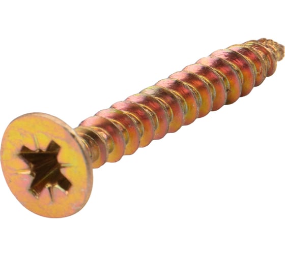 Универсальный саморез KRANZ 5x40, желтый цинк, 20 шт. 1111-0540-4