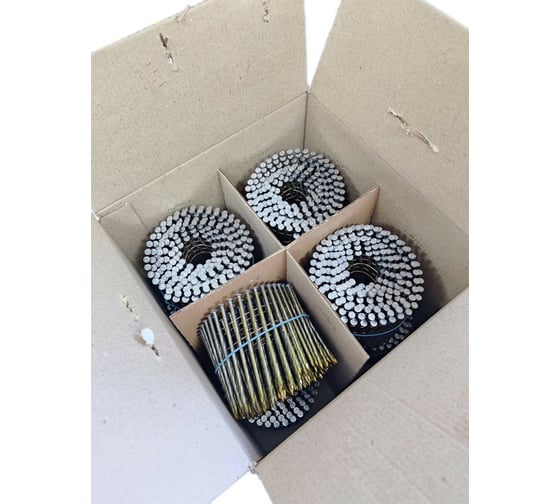 Барабанные гвозди Finka 3.1x90 BK Screw винтовые, 1600 шт. FN3190BKS