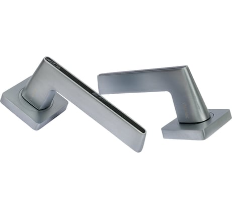 Дверная алюминиевая ручка Вантаж матовый хром/черный глянец V51L-2 AL