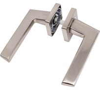 Дверная алюминиевая ручка Вантаж матовый никель/зеркальный V51D AL