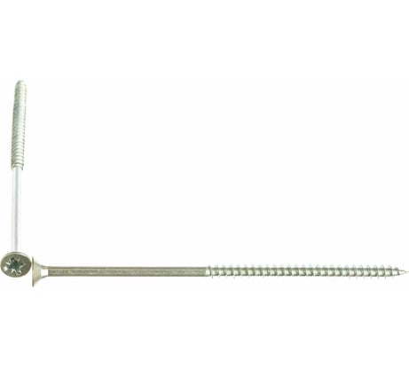 Шурупы KITKREP 6x140 для дерева, потайные, шлиц Pozi, белый цинк, 1000 шт. CPW60140G1-RS