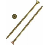 Шурупы KITKREP 6x200 для дерева, потайные, шлиц Pozi, желтый цинк, 400 шт. CPY60200G