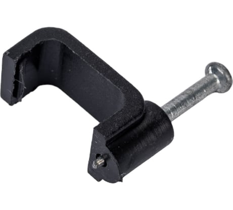 Плоская пластиковая скоба TDM ELECTRIC 12 мм, черная, 50 шт. SQ0513-0036