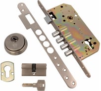 Дверной замок с цилиндром Amig врезной, никель 101-60 NI