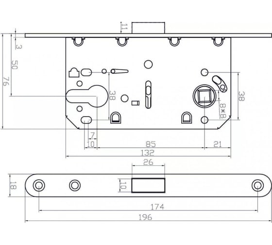 Магнитная защелка под ключевой цилиндр ADDEN BAU KEY-5085 MAG NICKEL бесшумная 940000002405