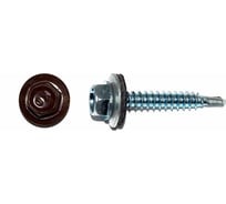 Саморезы KITKREP 5,5x19 кровельные, сверло, коричневый шоколад RAL 8017 4000 шт. RR8017-55019