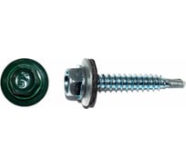 Саморезы KITKREP 4,8x19 кровельные, сверло, зеленый мох RAL 6005 4000 шт. RR6005-48019G2-RS