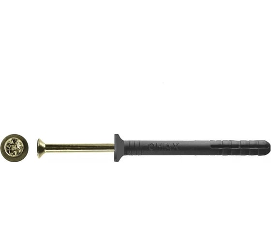 Дюбель-гвоздь KITKREP 8x80 потайной, без усов, черный, ОМАХ, 50 шт. 2531080802kkG9 1