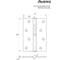 Врезная петля AVERS 100х75х2,5-B-NIS-L 30708 2