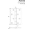 Врезная петля AVERS 100х75х2,5-B4-NIS 30113 2