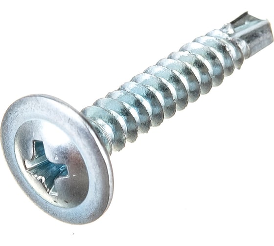 Саморез КВАДРА пресс-шайба, со сверлом, 4.2x25 цинк, кор. 100 шт. 420254000100