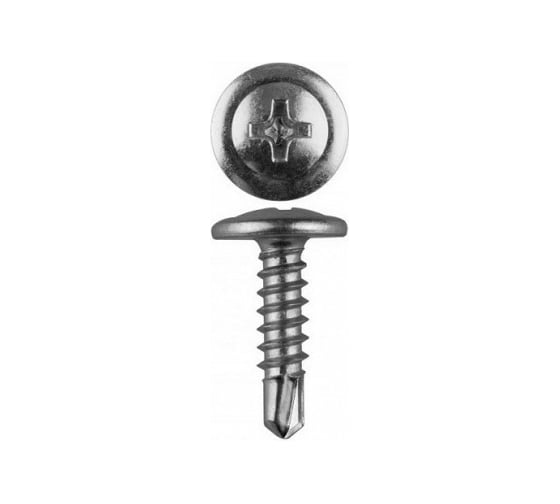 Саморез КВАДРА пресс-шайба, со сверлом, 4.2x19 цинк, кор. 500 шт. 420194000500