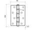 Универсальные петли ADDEN BAU 100x70x2.5 мм, 4BB, BLACK 940000004444 2