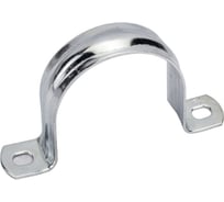 Оцинкованная скоба с двумя отверстиями Экопласт для трубы D50 мм, 50 шт. 43650-50