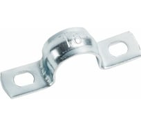 Оцинкованная скоба с двумя отверстиями Экопласт для трубы D16 мм, 100 шт. 43616 21731452