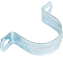 Оцинкованная скоба с двумя отверстиями Экопласт для трубы D40 мм, 100 шт. 43640