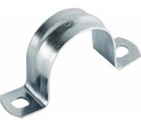 Оцинкованная скоба с двумя отверстиями Экопласт для трубы D35 мм, 100 шт. 43635 21731494