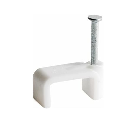 Плоская скоба Экопласт 8.2x5.4x9 пластик, размер гвоздя 2,05x22 мм, 50 шт. 47109-50