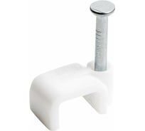 Плоская скоба Экопласт 7x5x8 пластик, размер гвоздя 2,05x19 мм, 50 шт. 47108-50