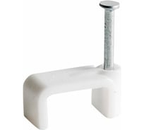 Плоская скоба Экопласт 6x3.8x5 пластик, размер гвоздя 1,7x15 мм, 50 шт. 47105-50