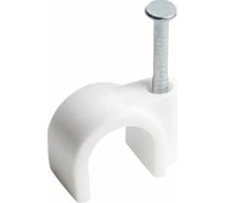 Пластиковая круглая скоба Экопласт 8,4x7 размер гвоздя 1,9x18 мм, 50 шт. 47007-50