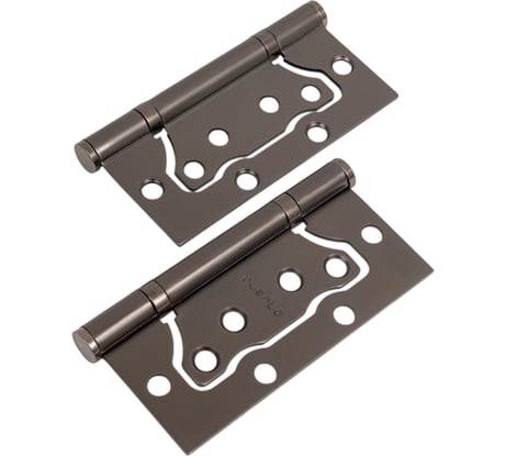 Стальная петля PUERTO, плоский колпачок, без врезки, матовый черный никель, 2 шт. IN100-2S FH MBNбезВР