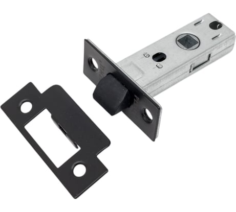 Межкомнатная защелка Ренц пластиковый язычок, черный INL 5-45 plastic Black