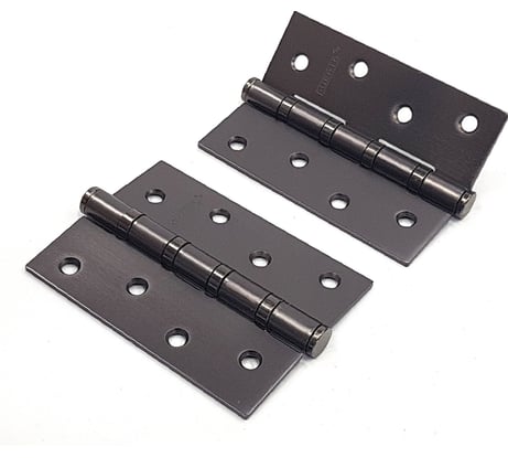 Стальная петля PUERTO 100х75х2.5, 4 кольца, плоский колпачок, матовый черный никель, 2 шт. IN100-4S FH MBN