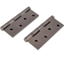 Стальная петля Ренц 100х75х2.5, 4 подшипника, без колпачков, матовый черный никель, 2 шт. IN100-4BB FH MBN (2шт)