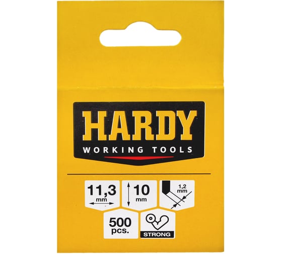 Скобы для степлера HARDY 11.3x10x1,2 мм, тип 140, 500 шт. 2241-650010