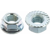 Гайка с фланцем ZAMETAL М14, 10.0, DIN 6923, цинк, с насечками, 150 шт. ZA102514