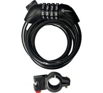 Противоугонный замок KLONK 10x1200 мм, трос, код, черный 10330