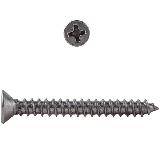 Универсальный саморез КРЕП-КОМП МОСКРЕП PH, DIN 7982, нерж. А2, потайной, 6,3x25, 200 шт. спн6325м 1