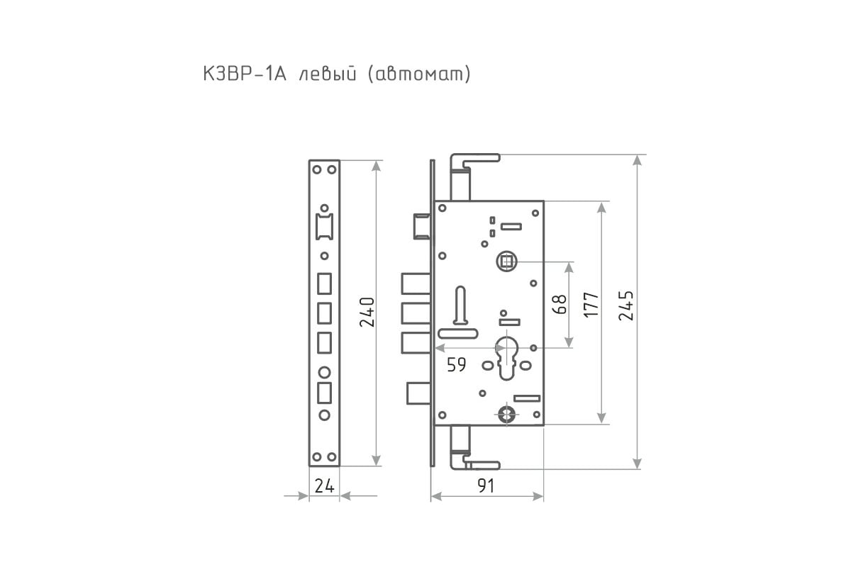 Замок врезной nora 3bn 96 70l