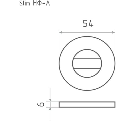 Поворотная ручка НОРА-М Slim НФ-А - матовый никель 18659