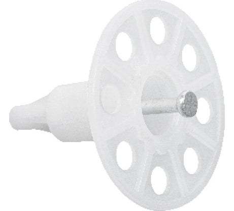 Гриб прямого монтажа утеплителя FIXPISTOLS Тарельчатый дюбель для монтажных пистолетовF-INS25/50 200шт/уп 3-2-6-3891