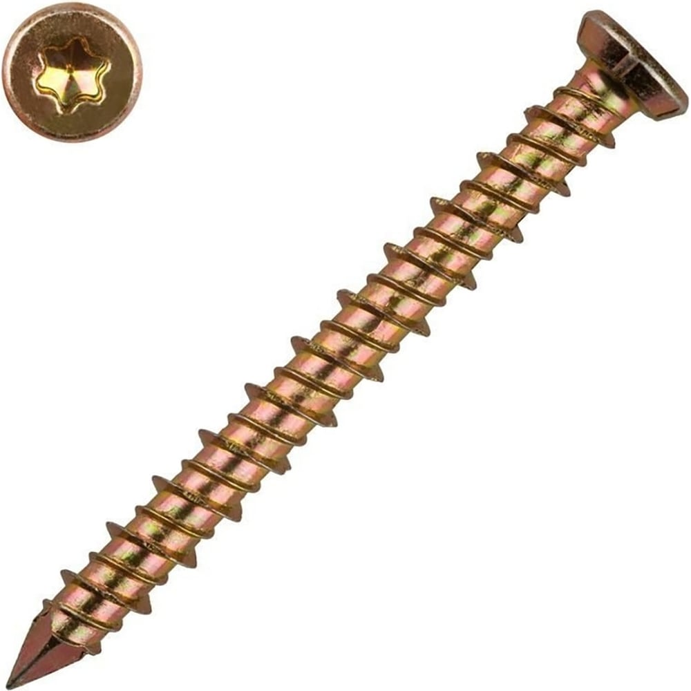 Шуруп по бетону ИП Доронин В.И. 7.5x182, желтый цинк, упаковка 100 шт ...