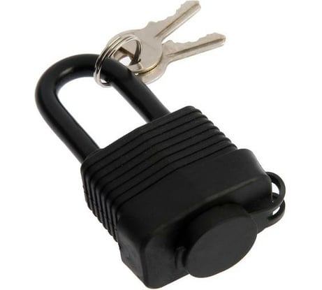 Навесной замок LOCKLAND 40 мм, влагозащищенный, длинная дужка, 2 ключа, цвет черный 5392196