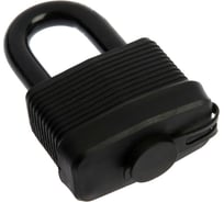 Навесной замок LOCKLAND 65 мм, влагозащищенный, короткая дужка, 3 ключа, цвет черный 5392194