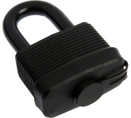 Навесной замок LOCKLAND 65 мм, влагозащищенный, короткая дужка, 3 ключа, цвет черный 5392194