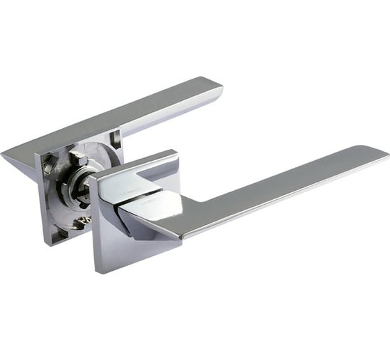 Дверная ручка НОРА-М Slim 130K AL - хром 18613 1