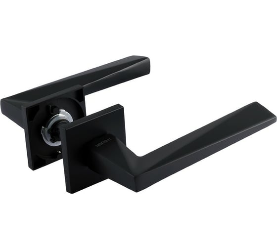 Дверная ручка НОРА-М Slim 133K AL - черный 18631 1