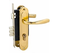 Врезной замок с ручками БУЛАТ ЗВ4-3.70.115.05 ТЕМПО золото, 5 английских ключей 13566