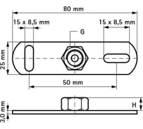 Подпятник Walraven BIS, M8/10 6703009